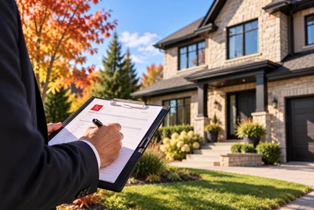 Évaluation d'une propriété par un courtier immobilier